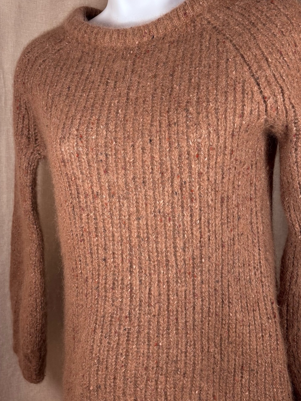 🤎 Brochu Walker Smoky Mauve Camel Alpaca Blend Sweater S
